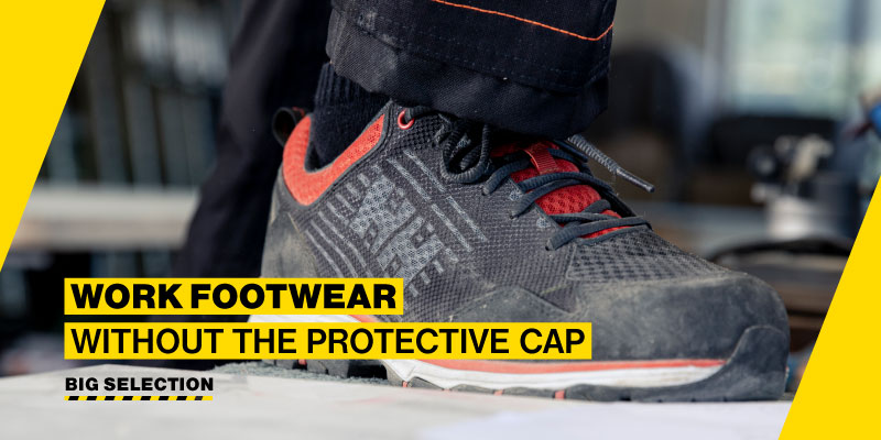 Work footwear without the protective cap