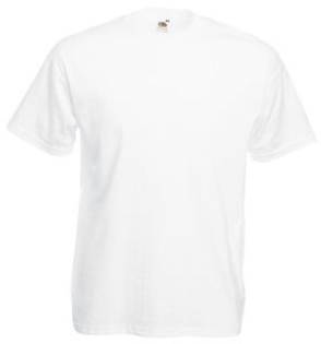SHORT SLEEVE T-SHIRT WEIGHT-T WHITE FRUIT OF THE LOOM SHORT SLEEVE 100622