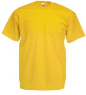 SHORT SLEEVE T-SHIRT WEIGHT-T YELLOW FRUIT OF THE LOOM SHORT SLEEVE 100627