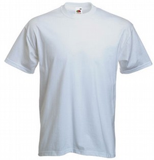 SHORT SLEEVE T-SHIRT SUPER PREMIUM WHITE FRUIT OF THE LOOM SHORT SLEEVE 101072