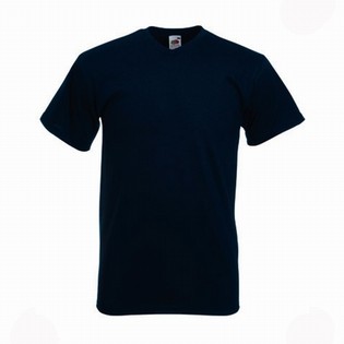 V-NECK T-SHIRT VALUEWEIGHT T DARK BLUE FRUIT OF THE LOOM V-NECK T-SHIRT 104397