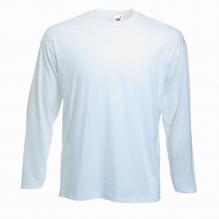 LONG-SLEEVE T-SHIRT VALUEWEIGHT T WHITE FRUIT OF THE LOOM LONG-SLEEVE T-SHIRT 104866