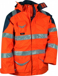 V017-0-00 orange fluo / grau Cofra RESCUE gefütterte Jacke und Arbeitskleidung Größe 56 