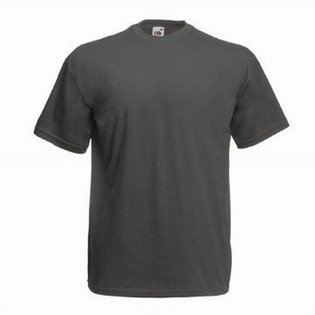 SHORT SLEEVE T-SHIRT WEIGHT-T GRAPHITE GREY FRUIT OF THE LOOM SHORT SLEEVE 106702