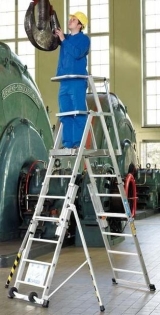 TELESCOPIC LADDER PLATFORM TELEMASTER S 41326 ZARGES TELESCOPIC LADDER 109186