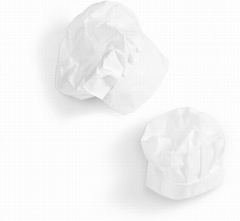 WHITE CHEF'S HAT BP1586 ? PACK OF 2 WHITE CHEF'S HAT 110113