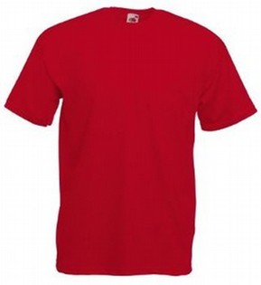 SHORT SLEEVE T-SHIRT WEIGHT-T RED FRUIT OF THE LOOM SHORT SLEEVE 111219