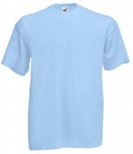 SHORT SLEEVE T-SHIRT WEIGHT-T SKY BLUE FRUIT OF THE LOOM SHORT SLEEVE 111229