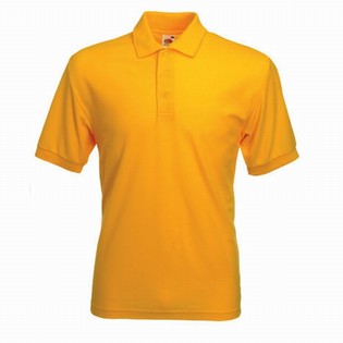 SHORT SLEEVE POLO SHIRT 65/35 YELLOW FRUIT OF THE LOOM SHORT SLEEVE POLO 111415