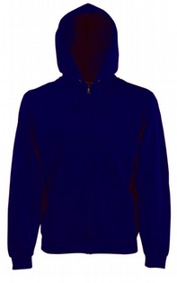 DARK BLUE ZIP HOODIE FRUIT OF THE LOOM DARK BLUE ZIP 116913