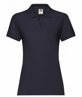 WOMEN'S SHORT SLEEVE POLO SHIRT DARK BLUE FRUIT OF THE LOOM WOMEN'S SHORT 116924