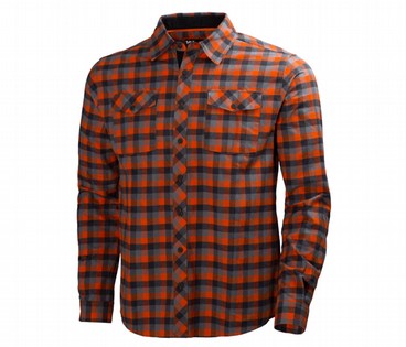 HELLY HANSEN VANCOUVER SHIRT 79100 DARK ORANGE CHECK HELLY HANSEN 119309