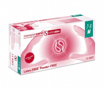 GLOVES SEMPERCARE SHINE+ NITRILNE SEMPERMED (150 PCS/PAK) GLOVES SEMPERCARE 125819